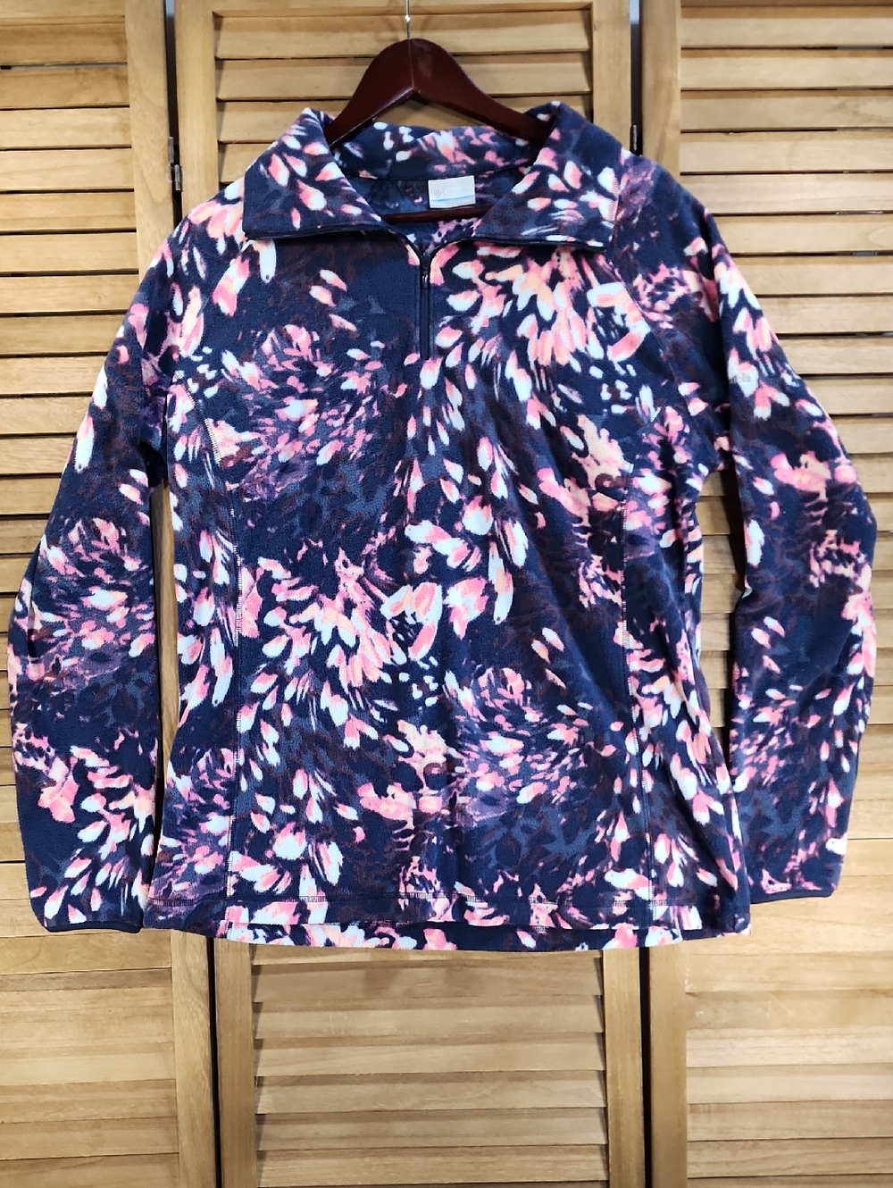 Columbia Glacial IV Print 1/2 Zip Fleece Floral Pullover Jacket XXL